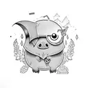 umbrella MySpace train/graffti X-men iPhone pig  tattoo design idea