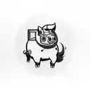 umbrella MySpace train/graffti X-men iPhone pig  tattoo design idea