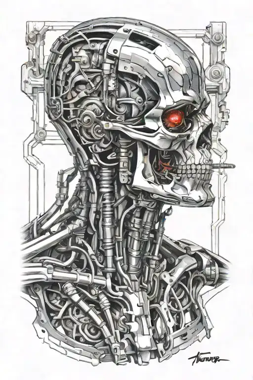 Terminator 2 tattoo design idea