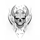 oni Skull füll arm tattoo design idea