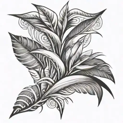 bird of paradise Polynesian style tattoo tattoo design idea