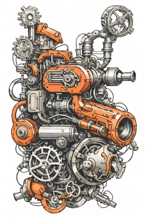 mechanics bio tattoo design idea