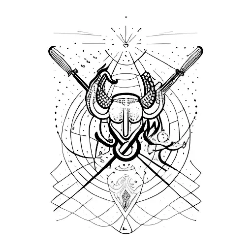 Minimalist surrender design tattoo design idea