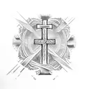 cross with a biblical message tattoo design idea