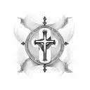 cross with a biblical message tattoo design idea