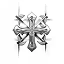 cross with a biblical message tattoo design idea