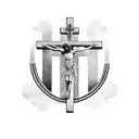 cross with a biblical message tattoo design idea
