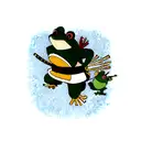 frog samurai tattoo design idea