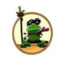 frog samurai tattoo design idea