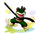 frog samurai tattoo design idea