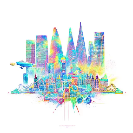 London Skyline  tattoo design idea