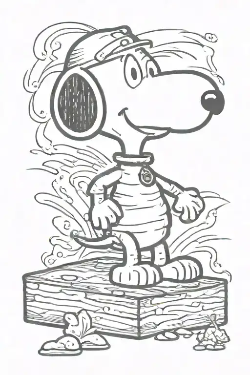 Snoopy tattoo design idea