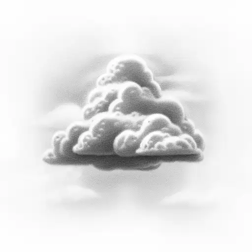 cloud with hustler  tattoo design idea
