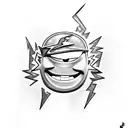 Lightning McQueen transforming into a lightning bolt tattoo design idea