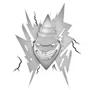 Lightning McQueen transforming into a lightning bolt tattoo design idea