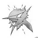 Lightning McQueen transforming into a lightning bolt tattoo design idea