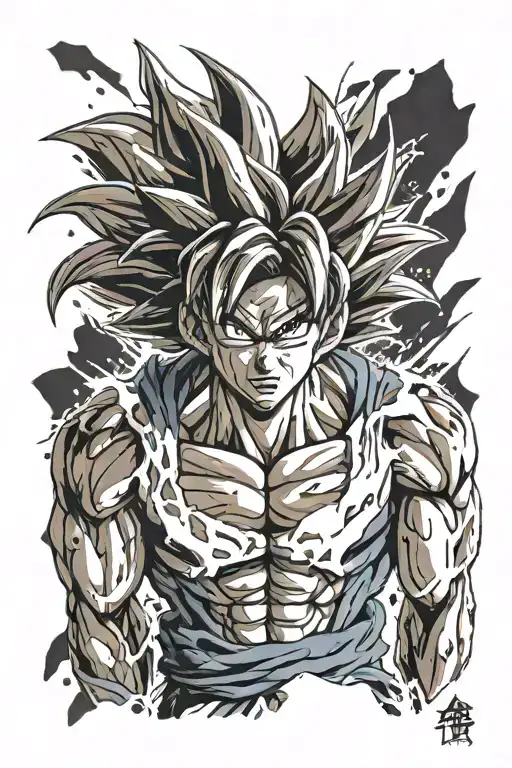 ULTRA INSTINCT GOKU ultra instinct tattoo design idea