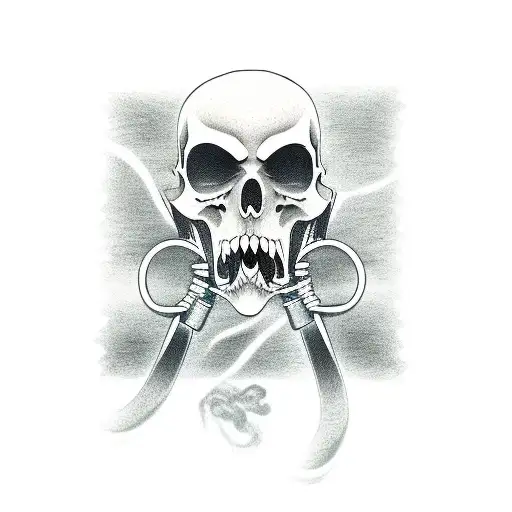 Grim Reaper with shackles  tattoo design idea