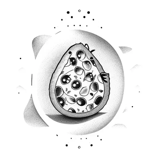 avocado baby cartoon tattoo design idea
