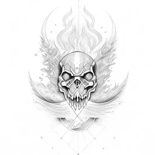 cross venezuela fire tattoo design idea