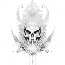 cross venezuela fire tattoo design idea