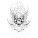 cross venezuela fire tattoo design idea