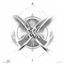 cross venezuela fire tattoo design idea