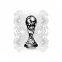 world cup trophy tattoo design idea