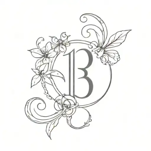 Number 13 tattoo design tattoo design idea