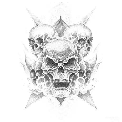 hell and heaven tattoo design idea