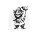 smiling leprechaun tattoo design idea