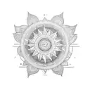 sublime sun half sleeve  tattoo design idea