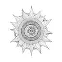 sublime sun half sleeve  tattoo design idea