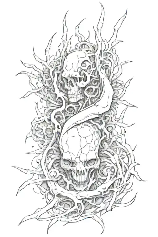 bio organical ripping tattoo design idea