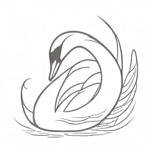 bw swan male tattoo design idea