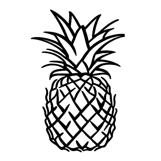 pineapple with books tattoo design idea