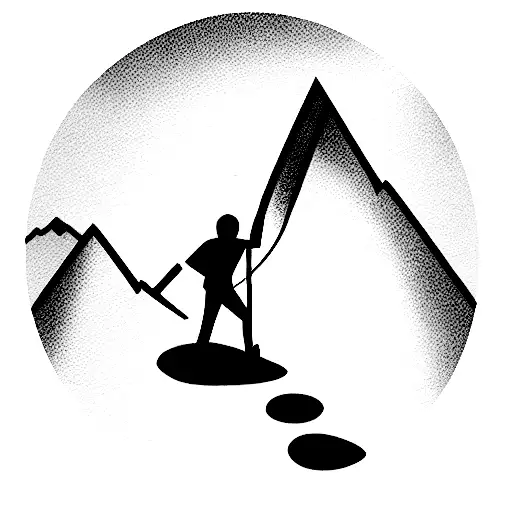 Don't climb the mountain to look down, but to look at  the view from the top. tattoo design idea