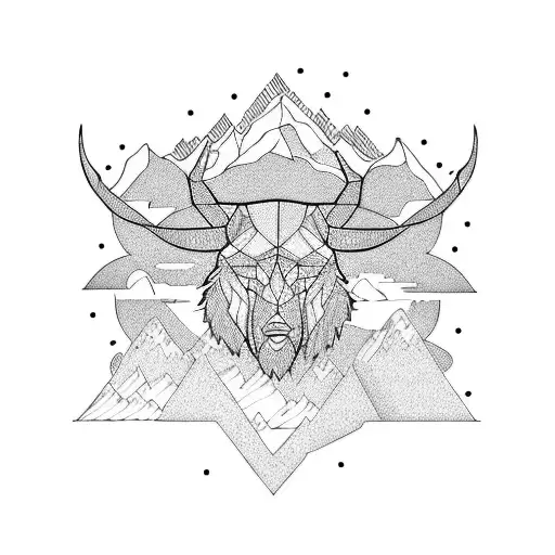  Teton mountaun outline tattoo design idea