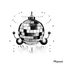 disco ball abstract tattoo design idea