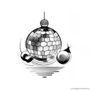 disco ball abstract tattoo design idea