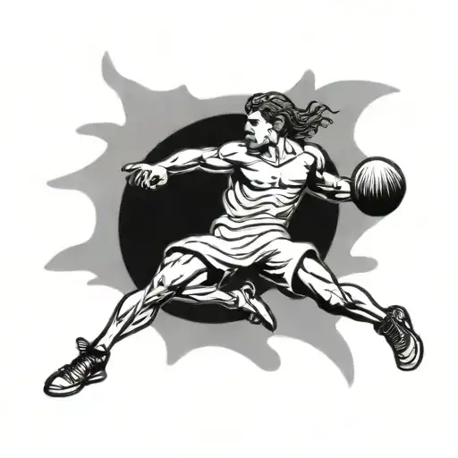 Greek athlete tattoo design idea