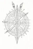 indigenous arrow design tattoo design idea