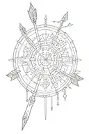 indigenous arrow design tattoo design idea