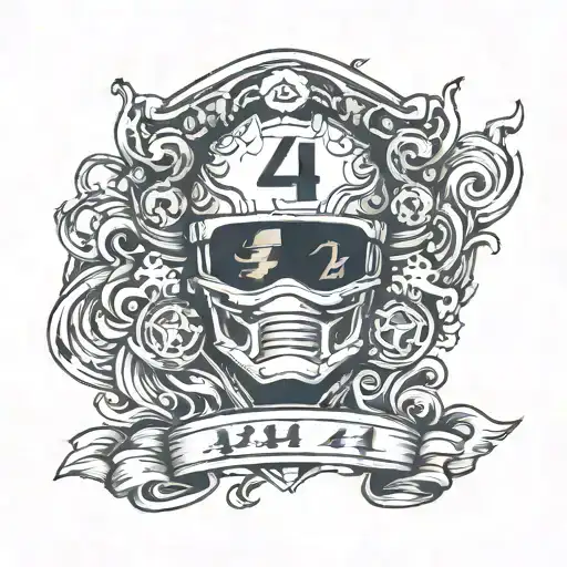 number 44, formula one tattoo design idea