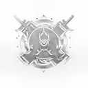 Wu tang clan symbol with samurai's fighting  tattoo design idea