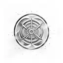 Wu tang clan symbol with samurai's fighting  tattoo design idea