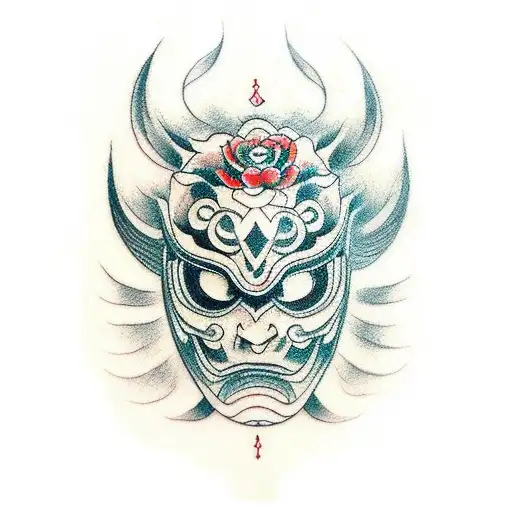 vejigante mask tattoo design idea