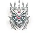 vejigante mask tattoo design idea