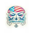 vejigante mask tattoo design idea