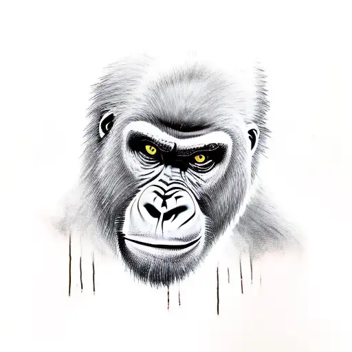 angry gorilla  tattoo design idea